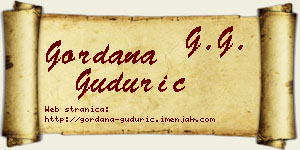 Gordana Gudurić vizit kartica